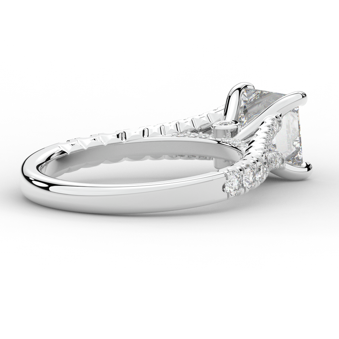2.45CT.TW PRINCESS LAB DIAMOND ENGAGEMENT RING - Nazarelle