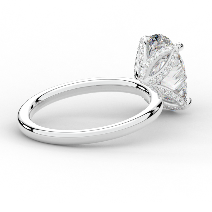 3.10CT.TW OVAL LAB DIAMOND ENGAGEMENT RING - Nazarelle