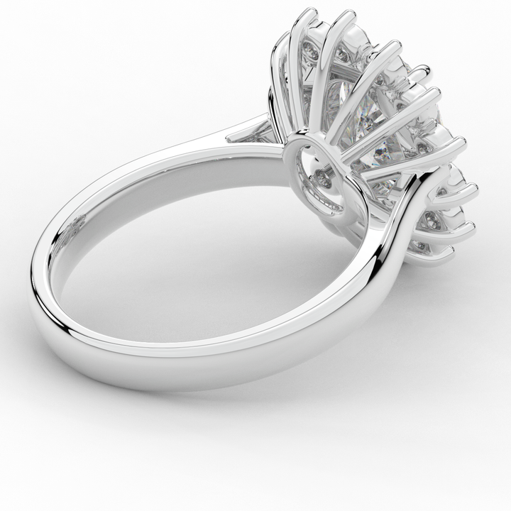 2.65CT.TW OVAL LAB DIAMOND HALO ENGAGEMENT RING - Nazarelle