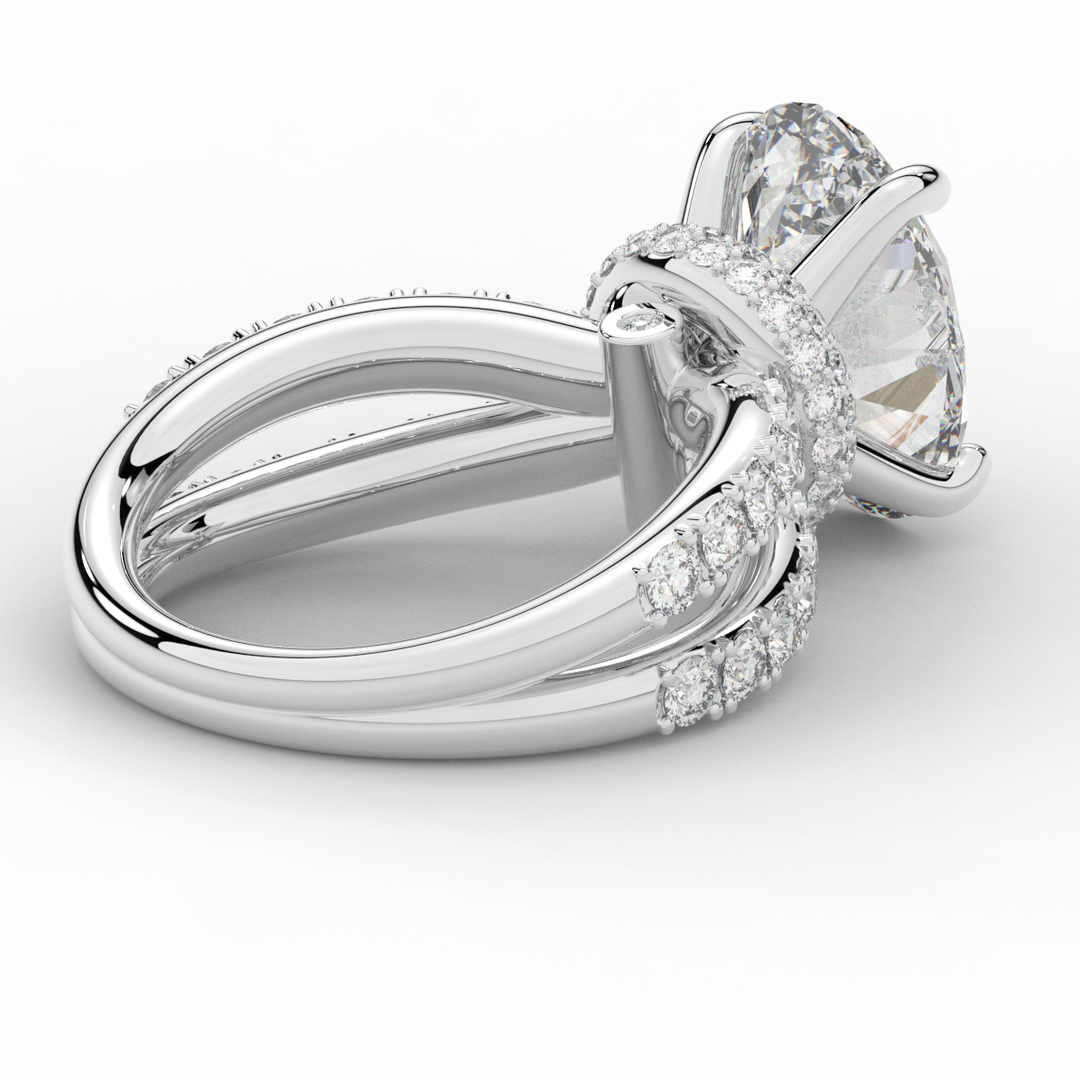 6.25CT.TW OVAL LAB DIAMOND ENGAGEMENT RING - Nazarelle