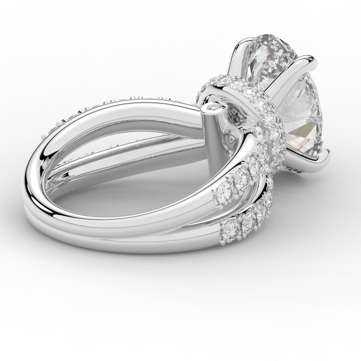 6.25CT.TW OVAL LAB DIAMOND ENGAGEMENT RING - Nazarelle