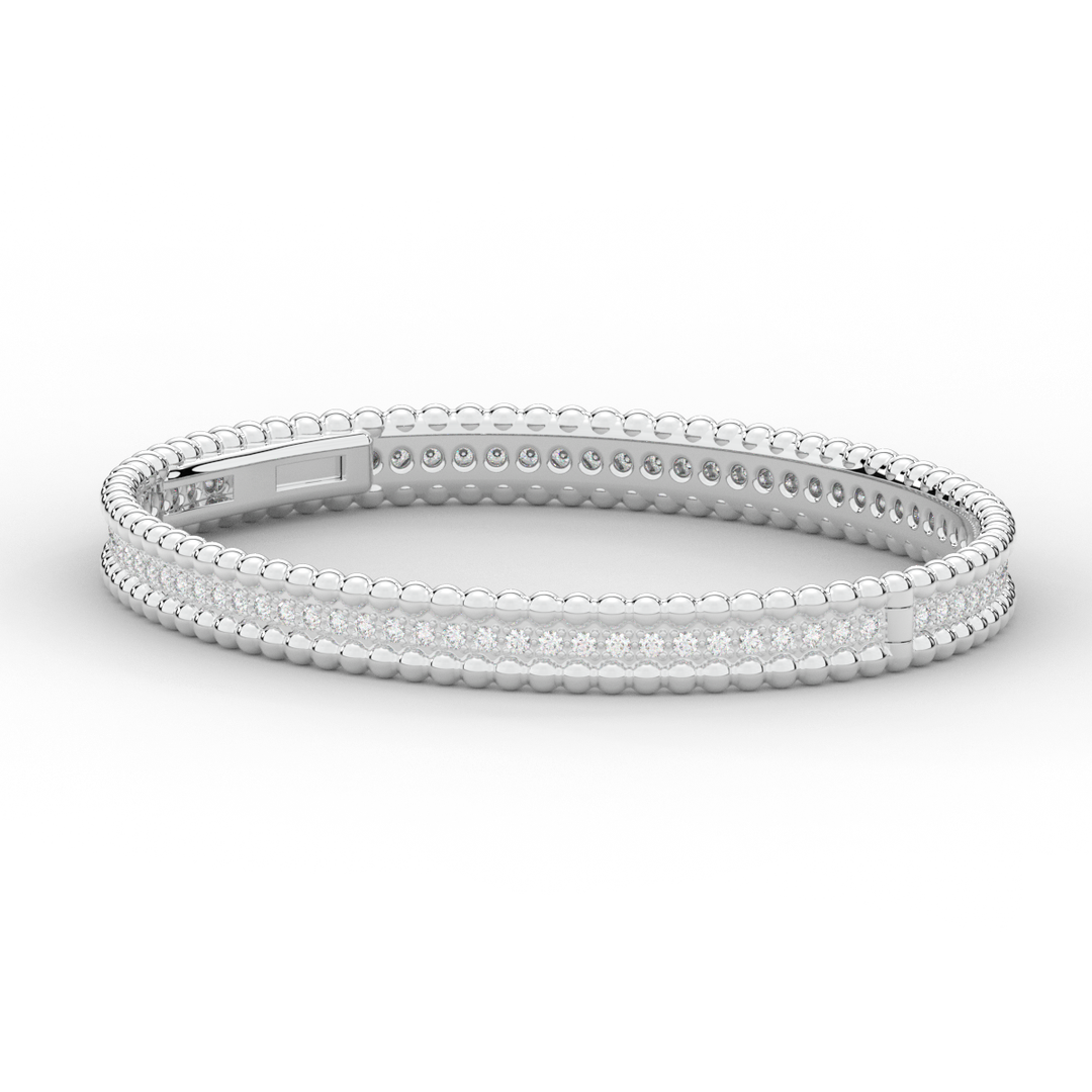 1.20CT.TW ROUND LAB DIAMOND ETERNITY BANGLE - Nazarelle