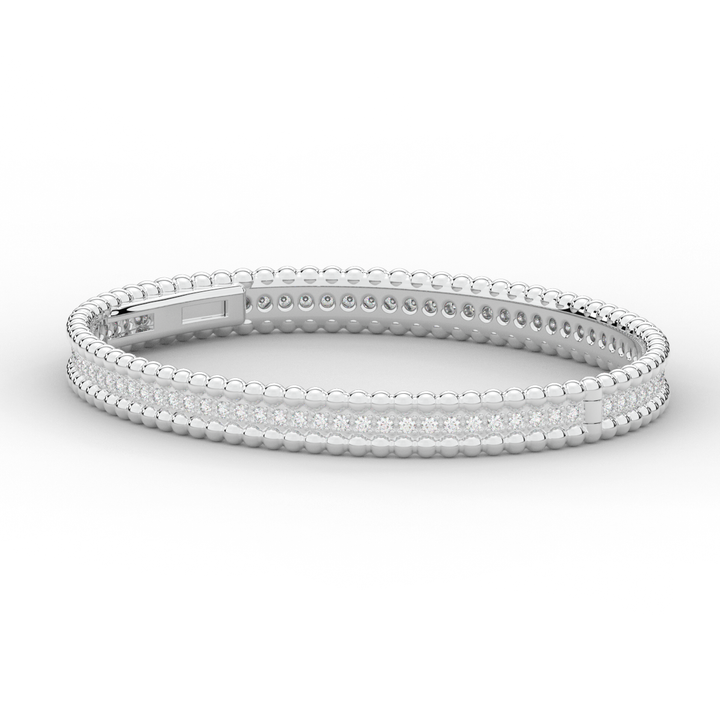 1.20CT.TW ROUND LAB DIAMOND ETERNITY BANGLE - Nazarelle