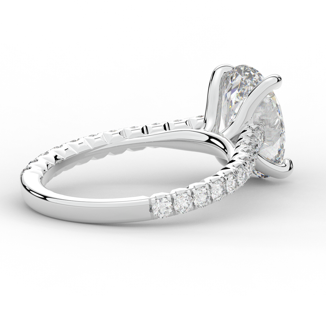 2.40CT.TW OVAL LAB DIAMOND ENGAGEMENT RING - Nazarelle