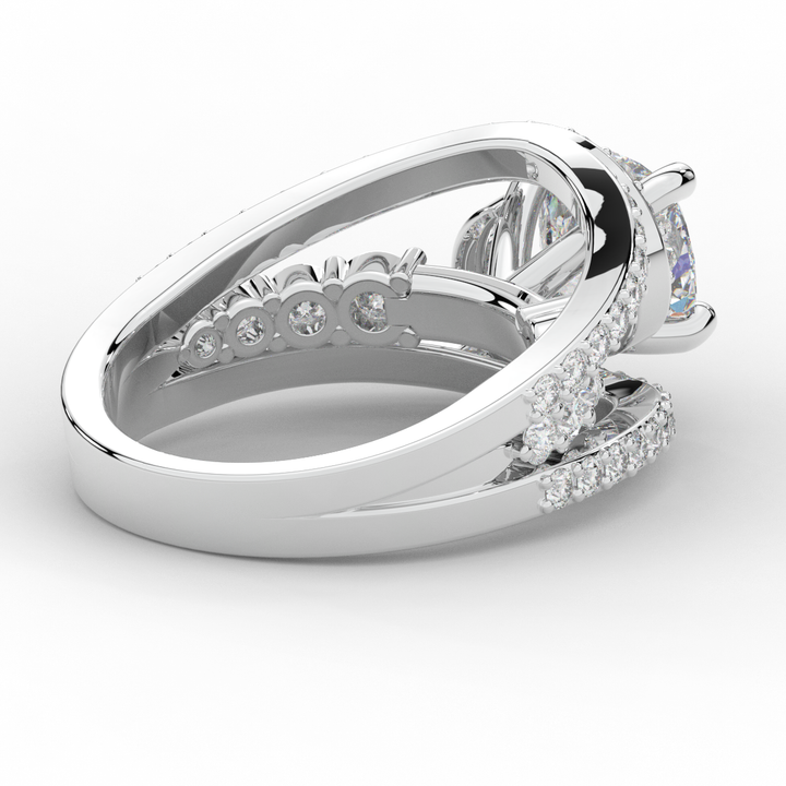 3.30CT.TW CUSHION LAB DIAMOND ENGAGEMENT RING - Nazarelle
