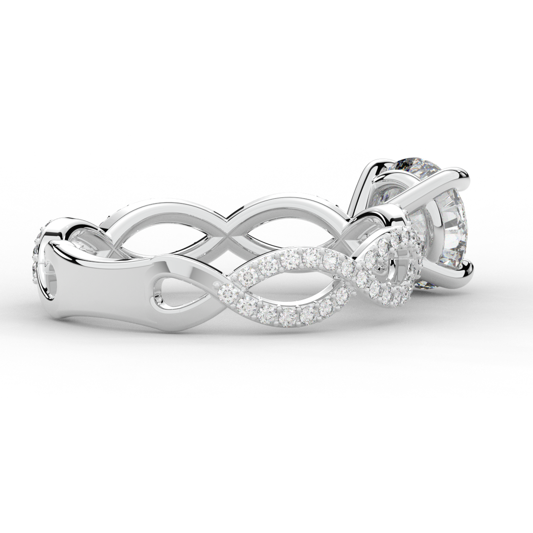 1.30CT.TW ROUND LAB DIAMOND ENGAGEMENT RING - Nazarelle