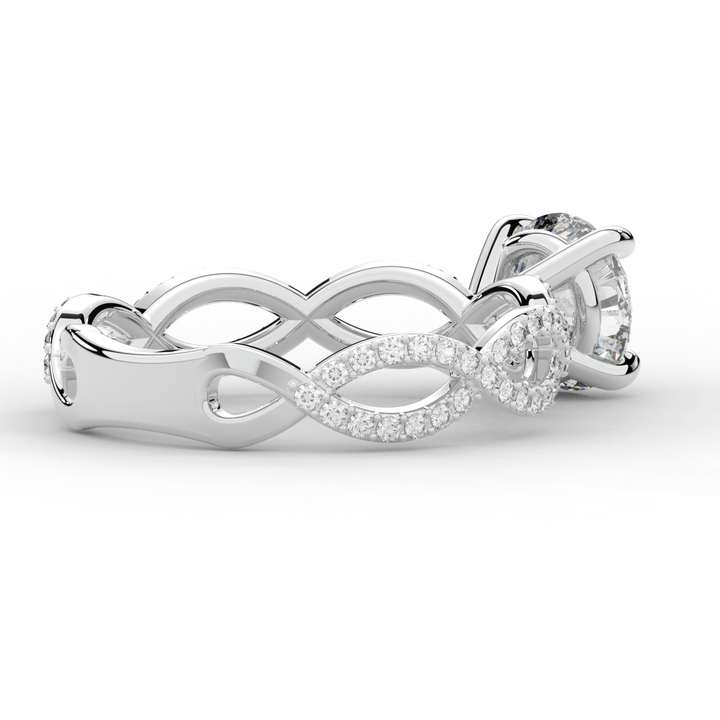 1.30CT.TW ROUND LAB DIAMOND ENGAGEMENT RING - Nazarelle