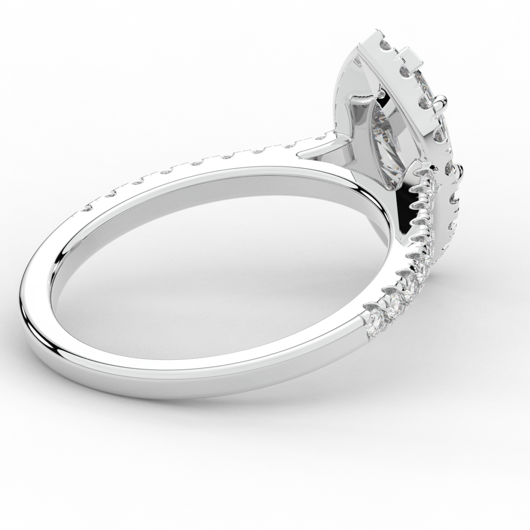 0.80CT.TW MARQUISE LAB DIAMOND HALO ENGAGEMENT RING - Nazarelle