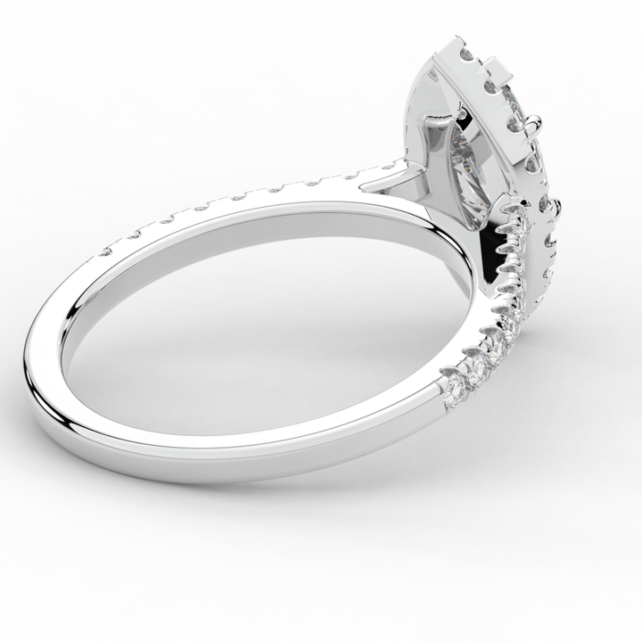 0.80CT.TW MARQUISE LAB DIAMOND HALO ENGAGEMENT RING - Nazarelle