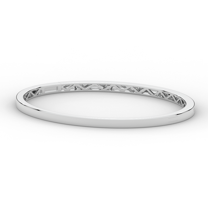 0.15CT.TW ROUND LAB BEZEL SET DIAMOND BANGLE - Nazarelle