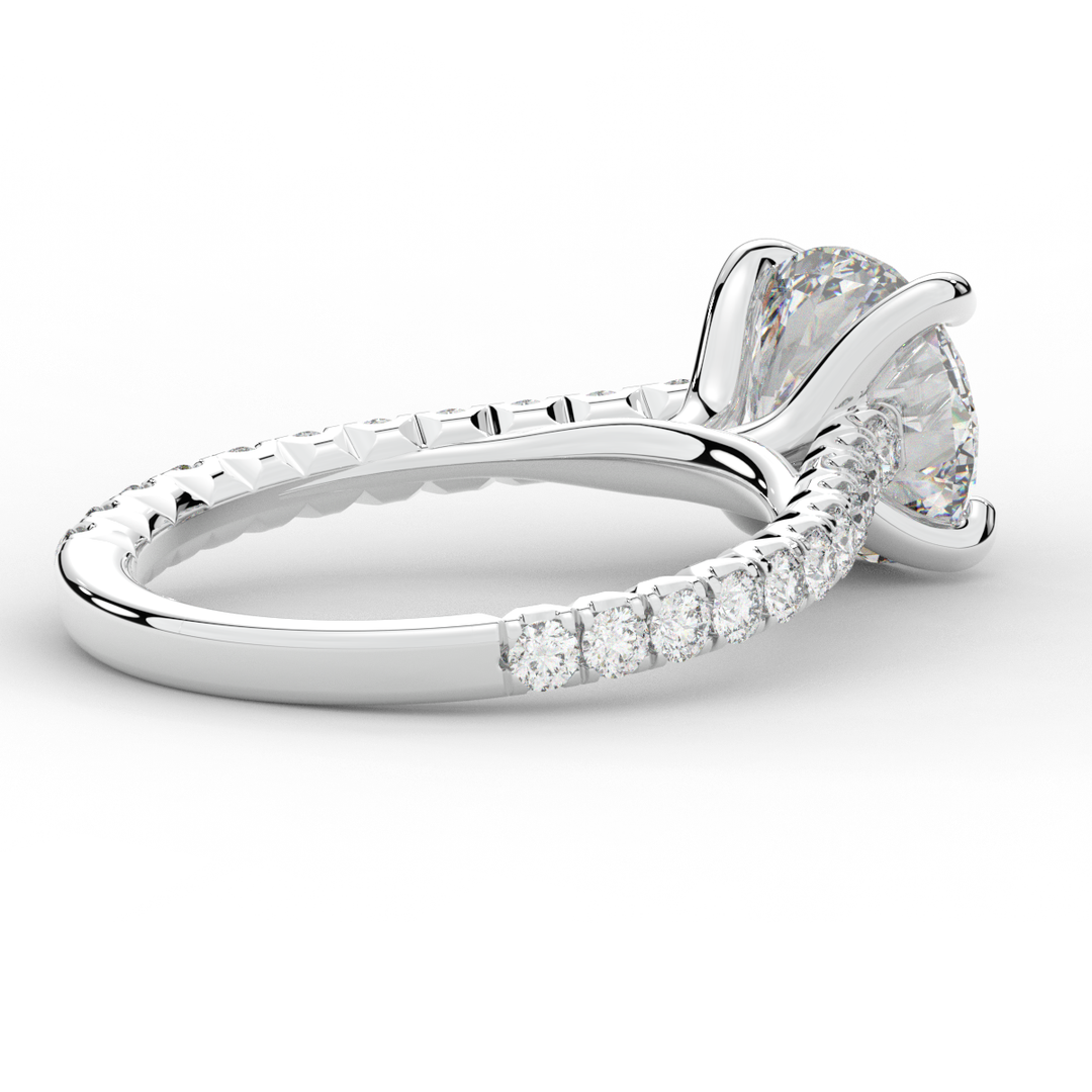 2.40CT.TW ROUND LAB DIAMOND ENGAGEMENT RING - Nazarelle