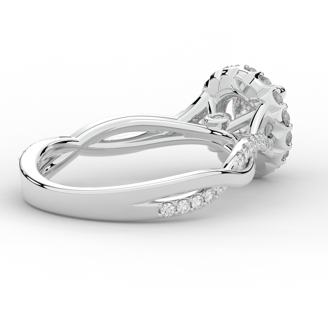 1.30CT.TW ROUND LAB DIAMOND ENGAGEMENT RING - Nazarelle