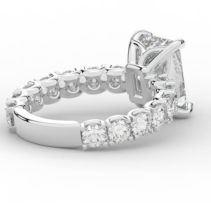 4.35CT.TW EMERALD CUT LAB DIAMOND ENGAGEMENT RING - Nazarelle