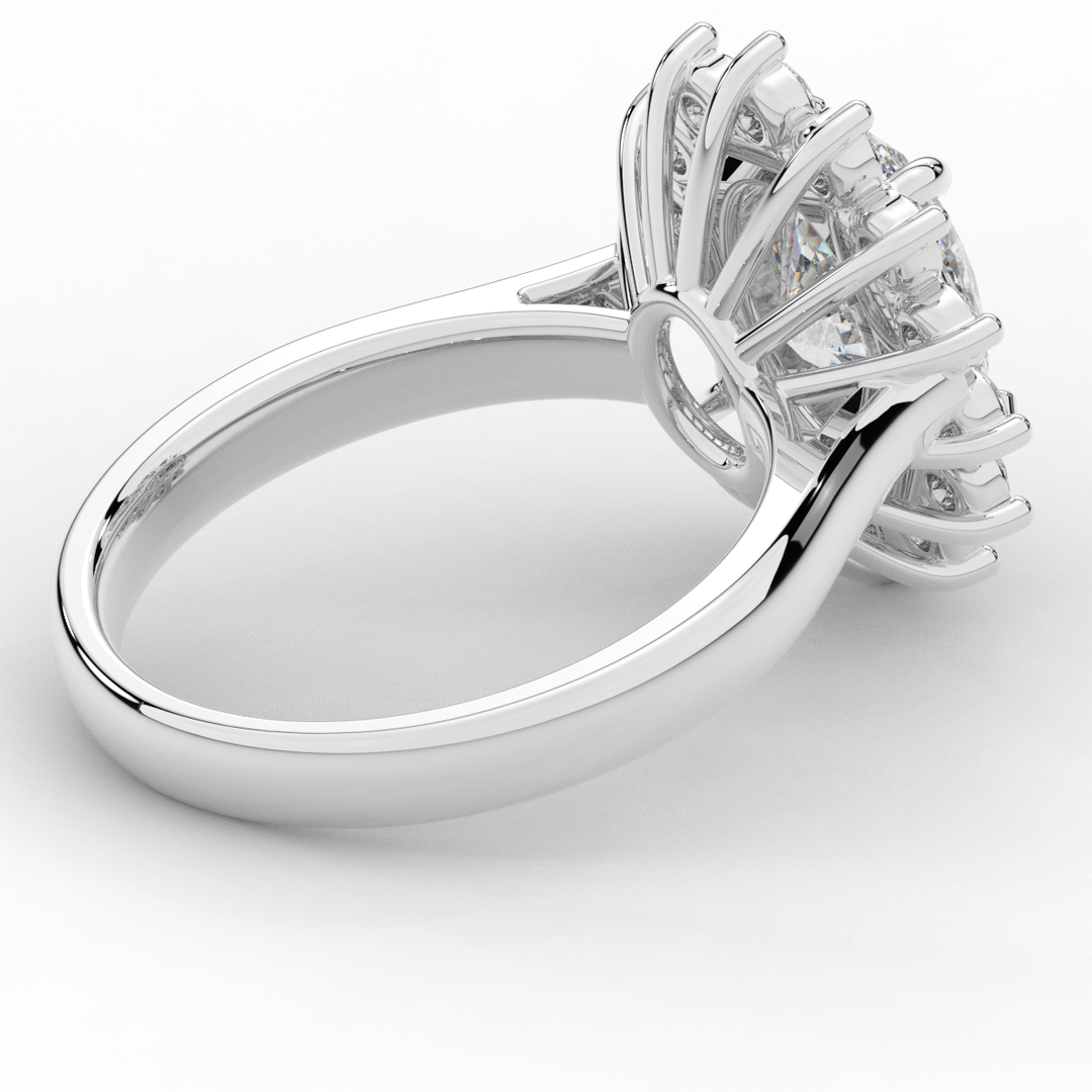 2.65CT.TW OVAL LAB DIAMOND HALO ENGAGEMENT RING - Nazarelle