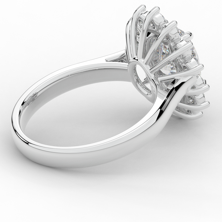 2.65CT.TW OVAL LAB DIAMOND HALO ENGAGEMENT RING - Nazarelle