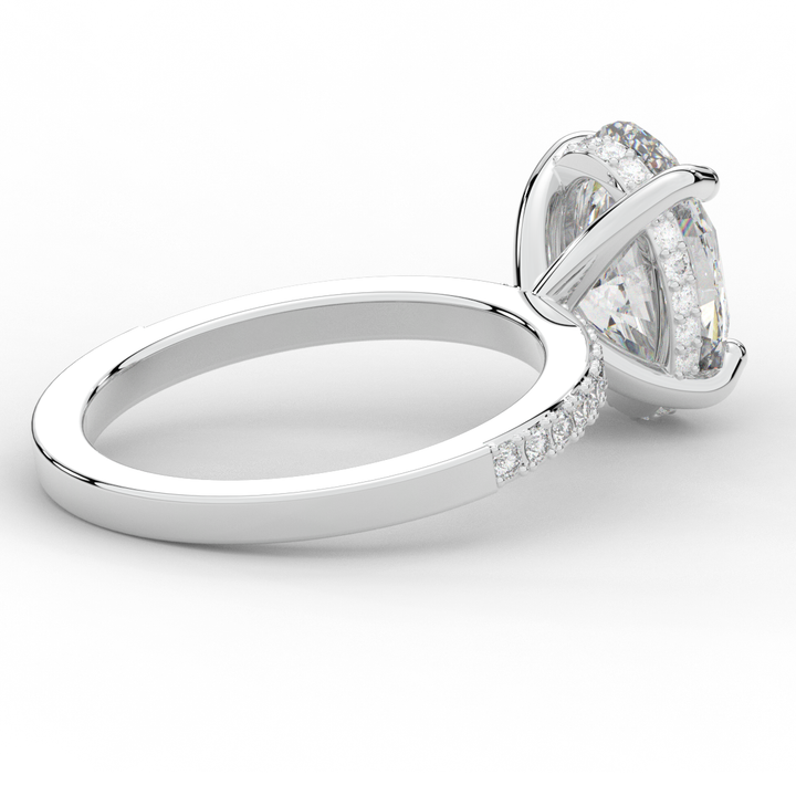 2.70CT.TW OVAL LAB DIAMOND SOLITAIRE ENGAGEMENT RING - Nazarelle