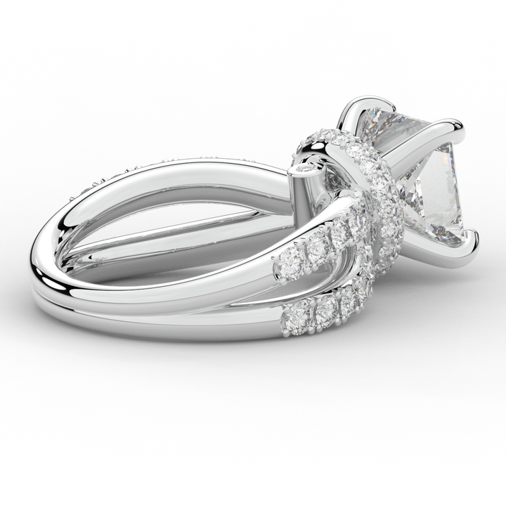 5.25CT.TW PRINCESS LAB DIAMOND ENGAGEMENT RING - Nazarelle