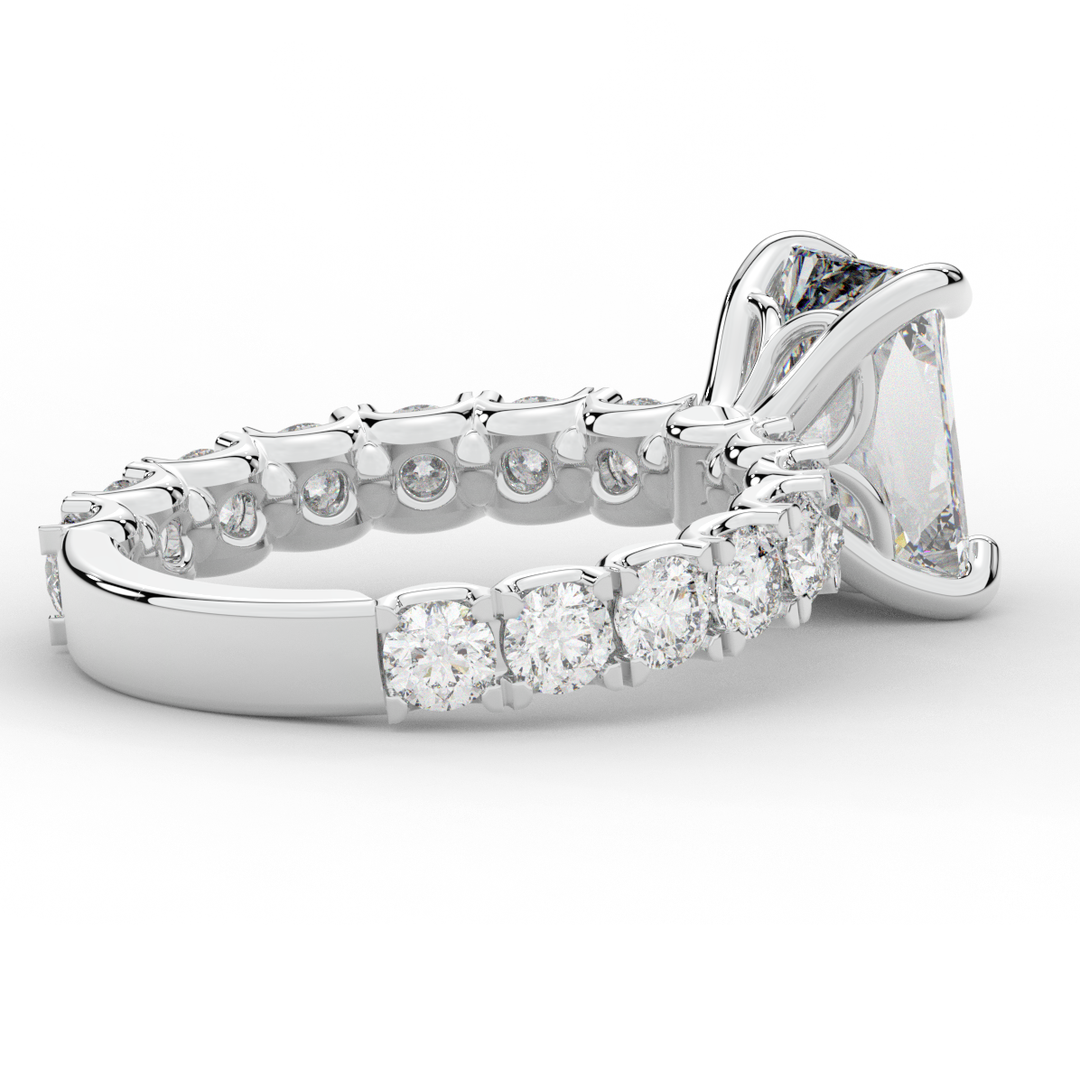4.35CT.TW RADIANT LAB DIAMOND ENGAGEMENT RING - Nazarelle