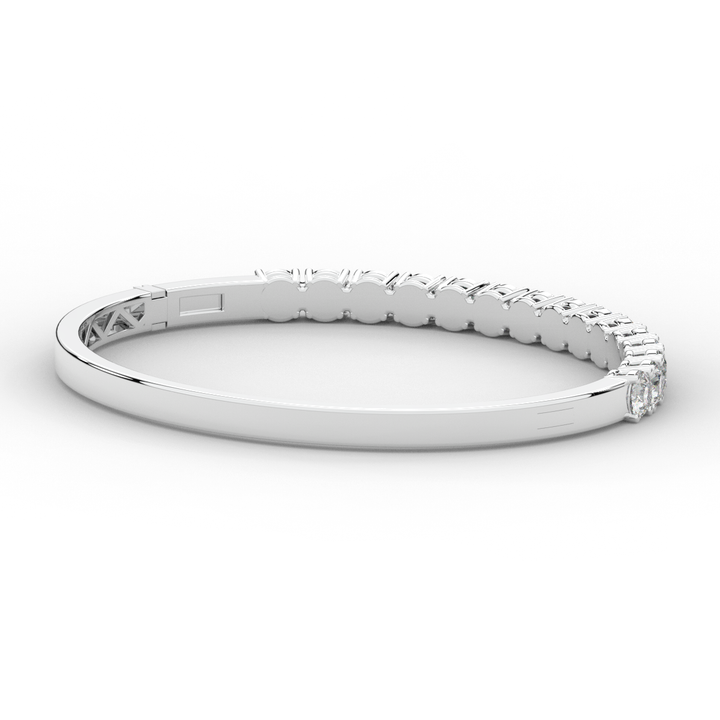 4.70CT.TW ROUND LAB DIAMOND BANGLE - Nazarelle