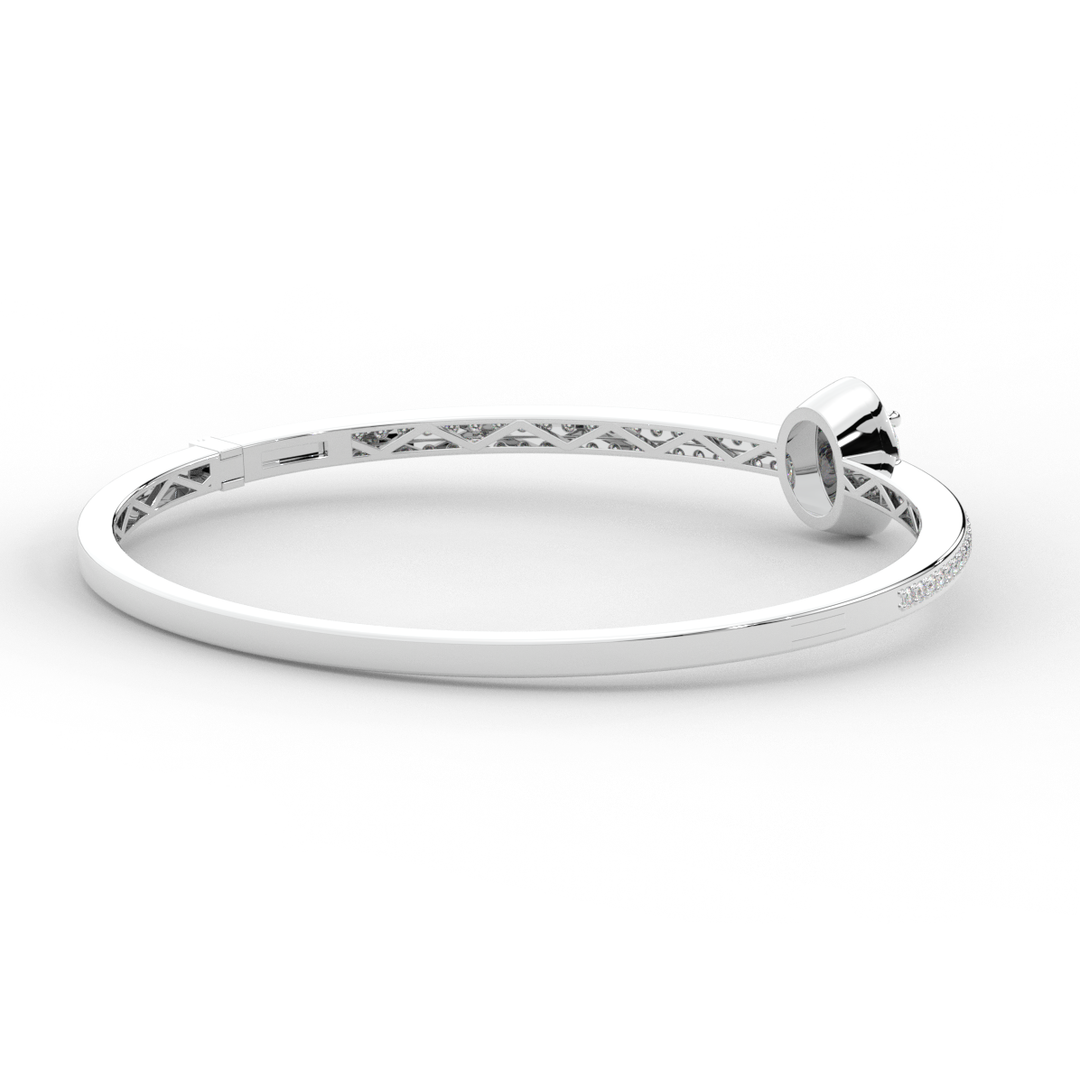 1.40CT.TW OVAL AND ROUND LAB DIAMOND BANGLE - Nazarelle