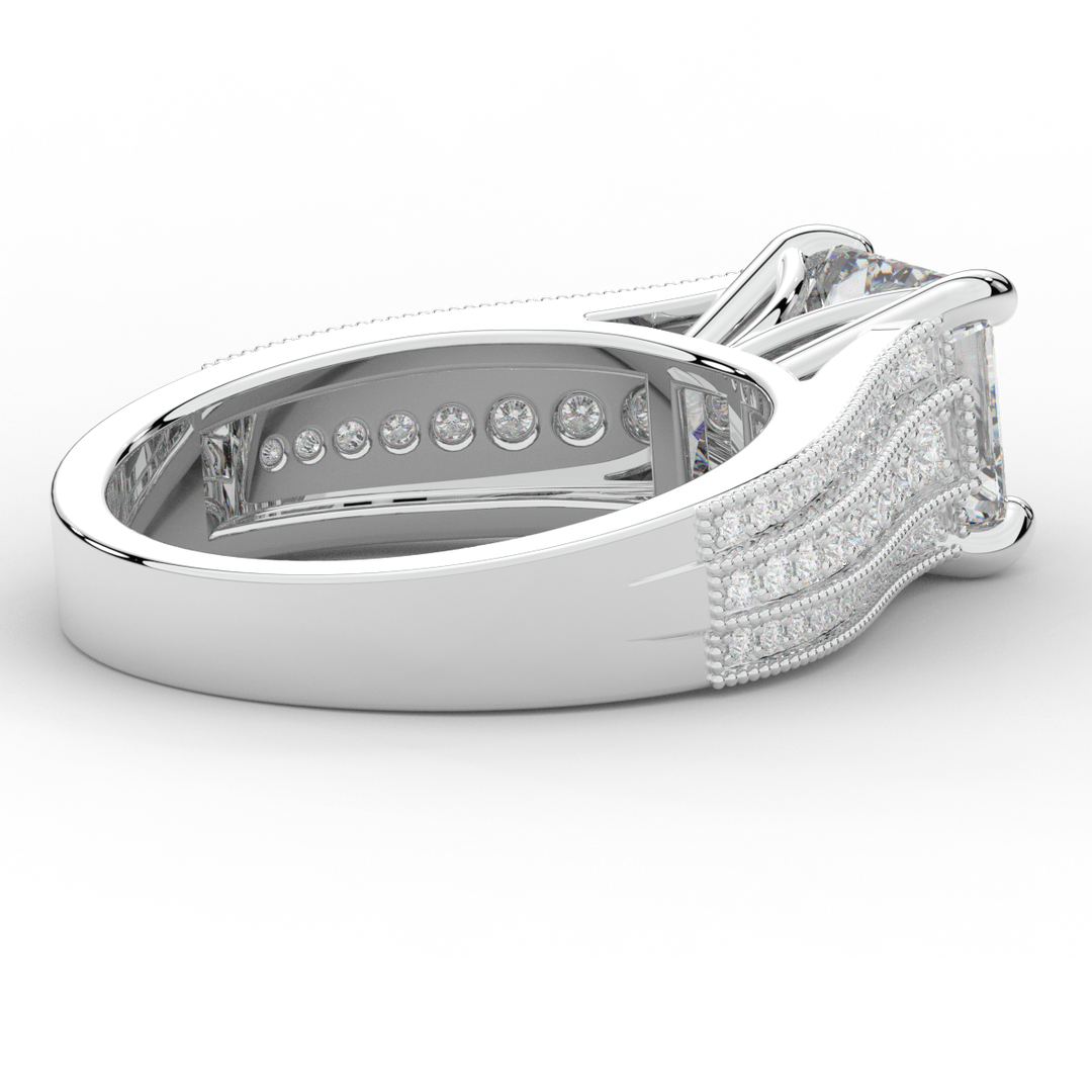 3.55CT.TW ASSCHER LAB DIAMOND ENGAGEMENT RING - Nazarelle