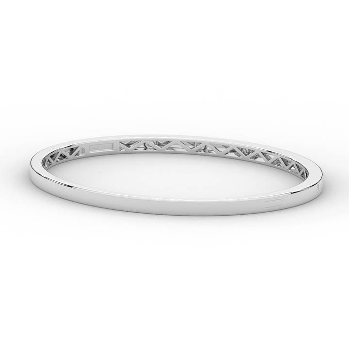 0.15CT.TW ROUND LAB BEZEL SET DIAMOND BANGLE - Nazarelle