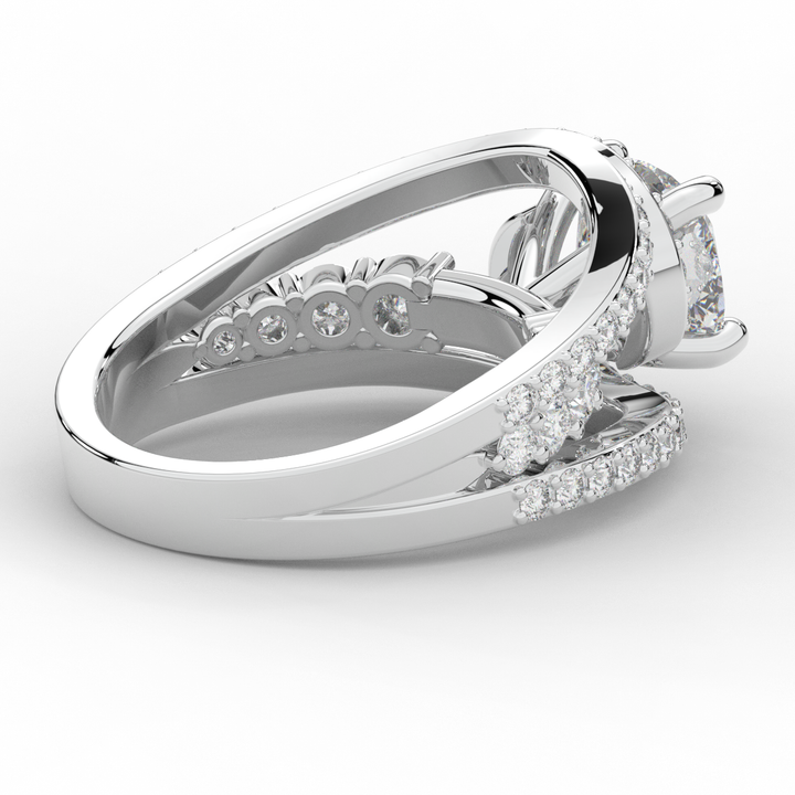 3.30CT.TW CUSHION LAB DIAMOND ENGAGEMENT RING - Nazarelle