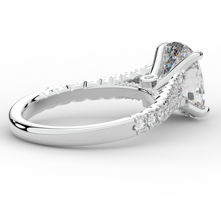 3.45CT.TW CUSHION LAB DIAMOND ENGAGEMENT RING - Nazarelle