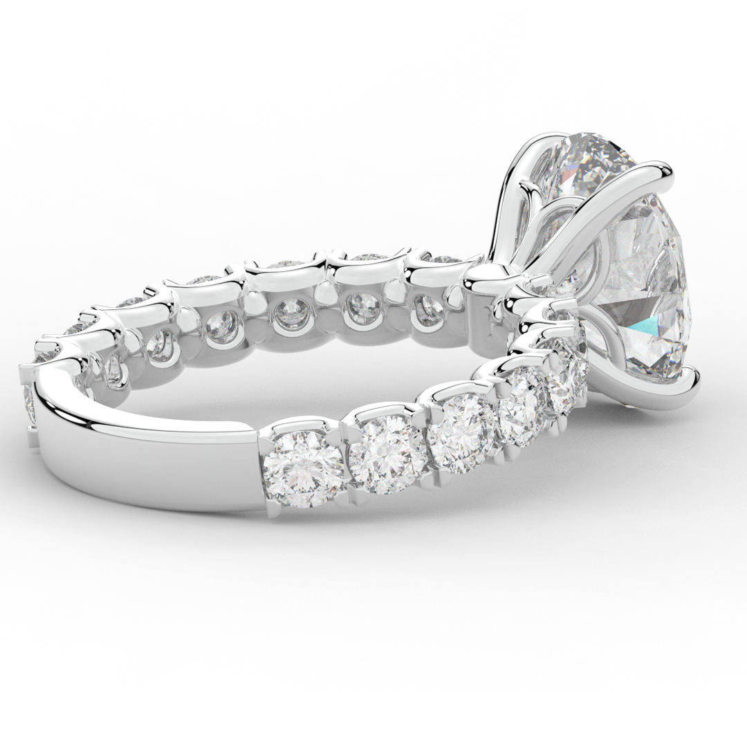 4.35CT.TW OVAL LAB DIAMOND ENGAGEMENT RING - Nazarelle