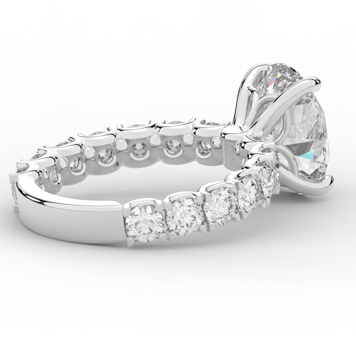 4.35CT.TW OVAL LAB DIAMOND ENGAGEMENT RING - Nazarelle