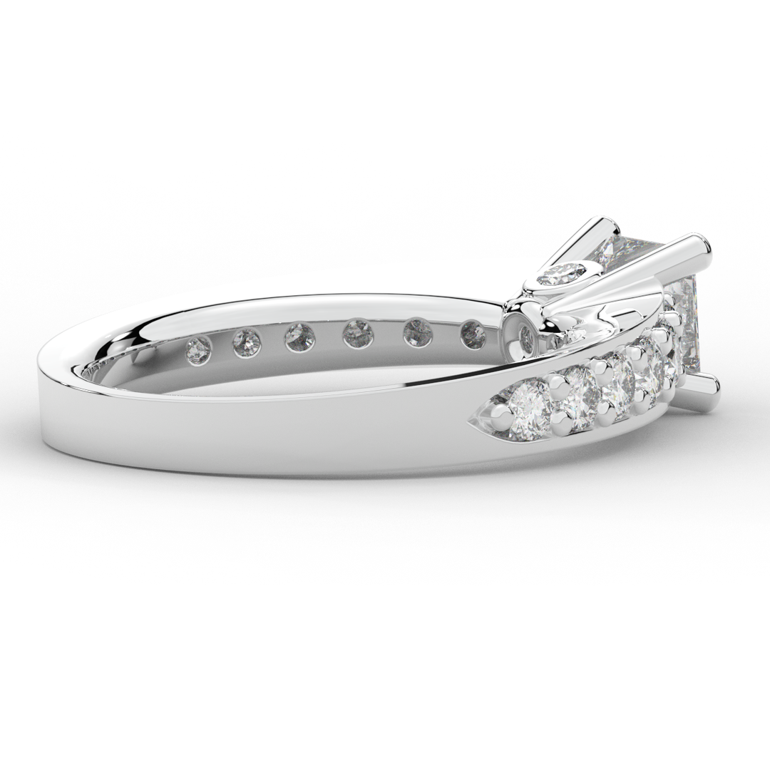 1.75CT.TW PRINCESS LAB DIAMOND SOLITAIRE ENGAGEMENT RING - Nazarelle