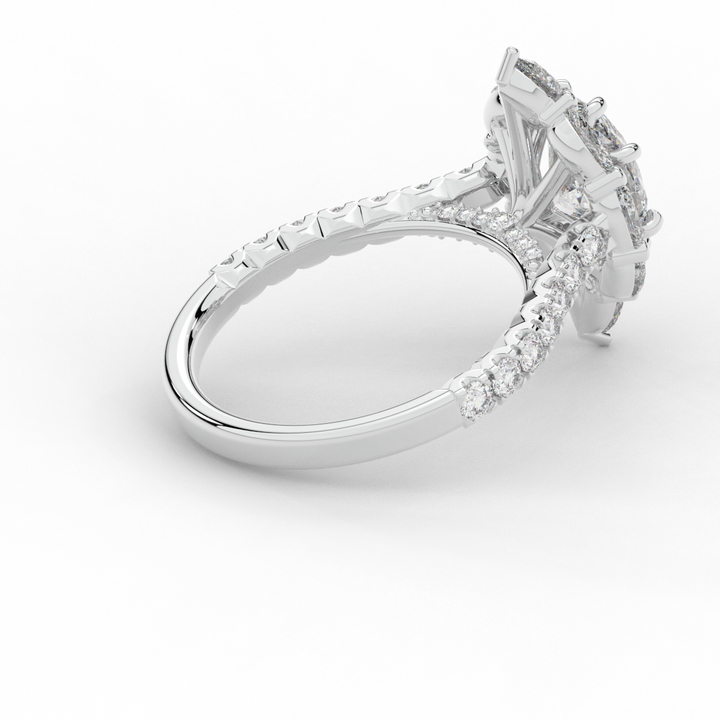 2.75CT.TW OVAL LAB DIAMOND HALO ENGAGEMENT RING - Nazarelle