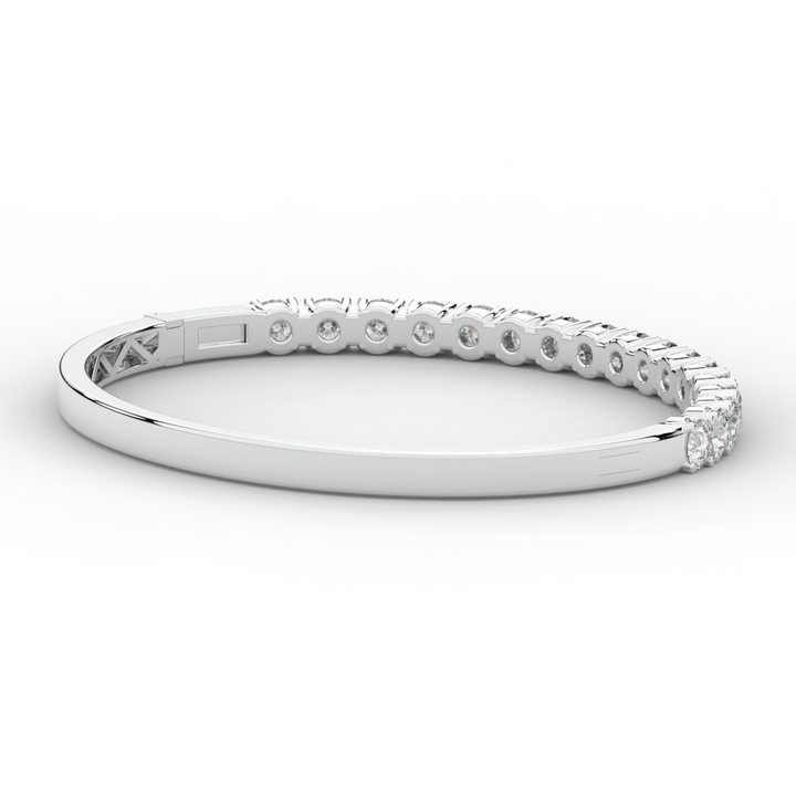 5.00CT.TW ROUND LAB DIAMOND BANGLE - Nazarelle