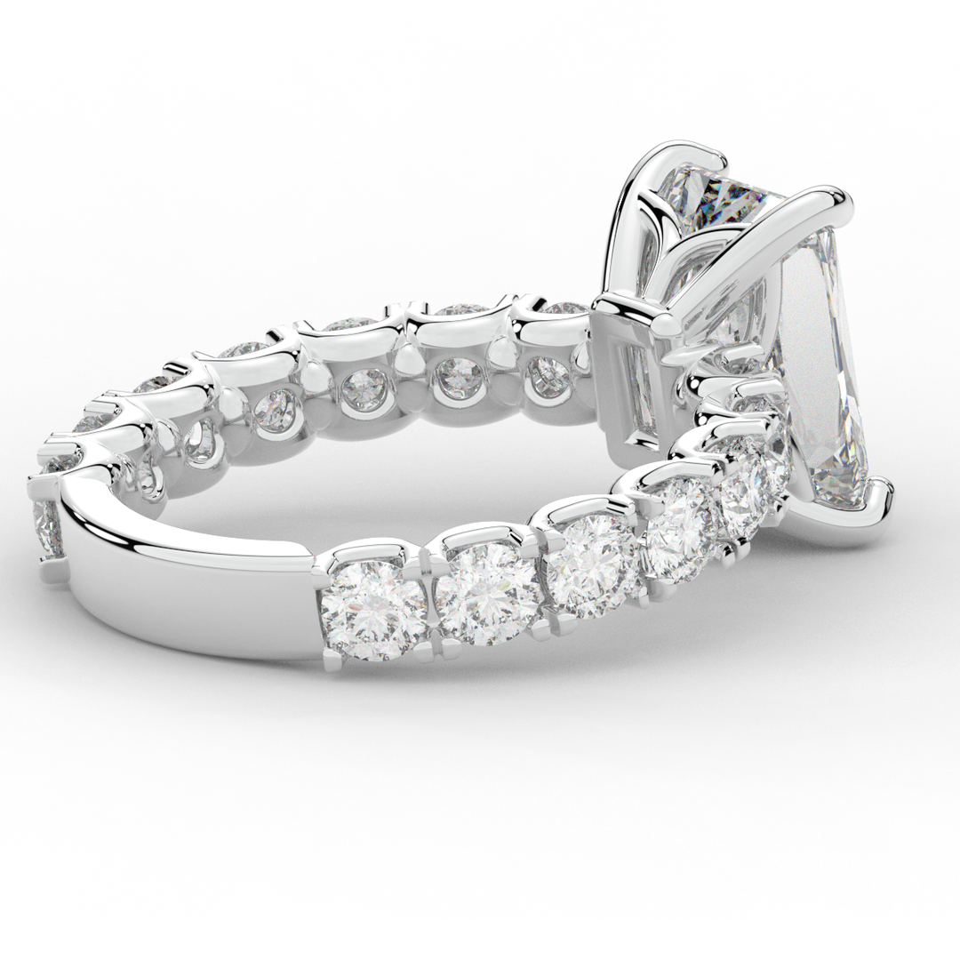 4.35CT.TW RADIANT LAB DIAMOND ENGAGEMENT RING - Nazarelle