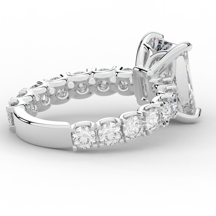 4.35CT.TW RADIANT LAB DIAMOND ENGAGEMENT RING - Nazarelle