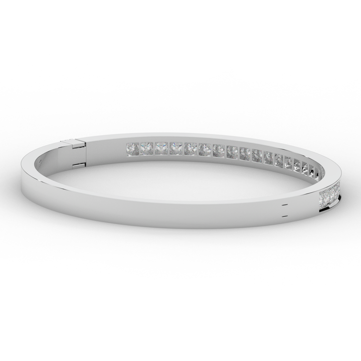 1.25CT.TW ROUND LAB DIAMOND BANGLE - Nazarelle