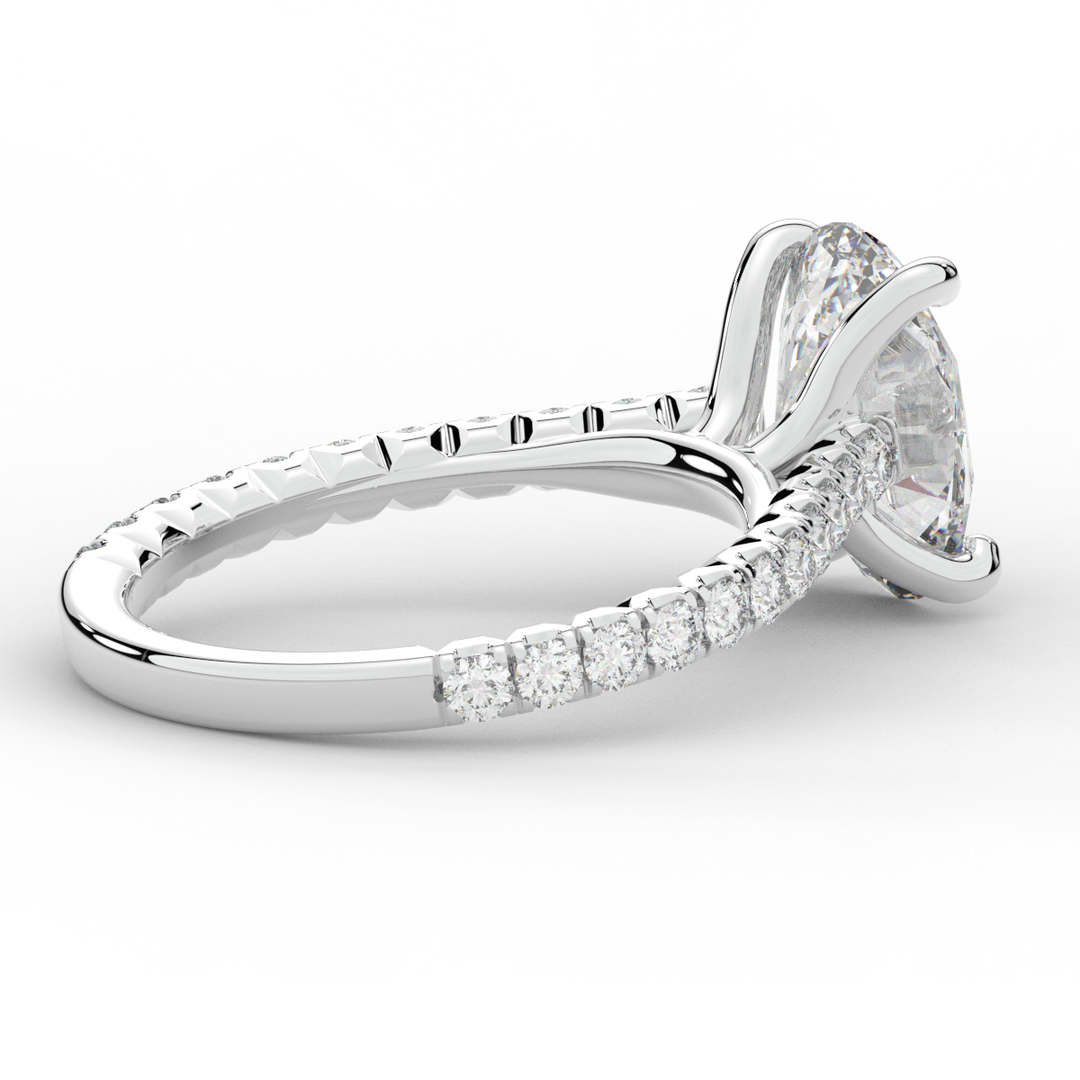 2.40CT.TW OVAL LAB DIAMOND ENGAGEMENT RING - Nazarelle