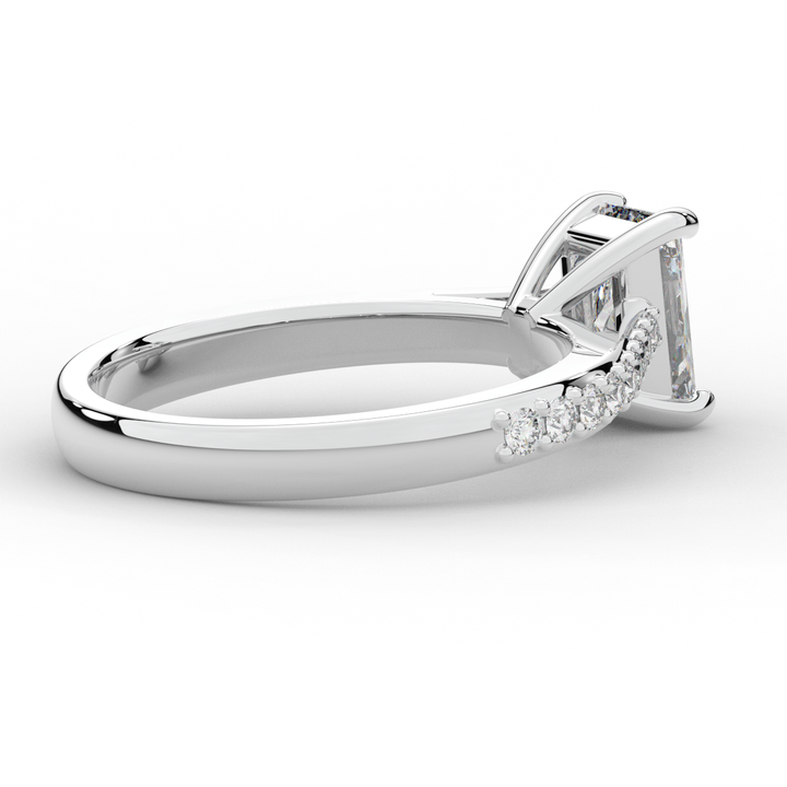 1.25CT.TW RADIANT LAB DIAMOND SOLITAIRE ENGAGEMENT RING - Nazarelle
