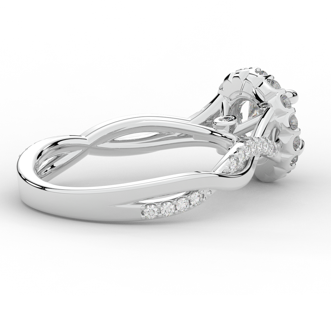 1.30CT.TW ROUND LAB DIAMOND ENGAGEMENT RING - Nazarelle