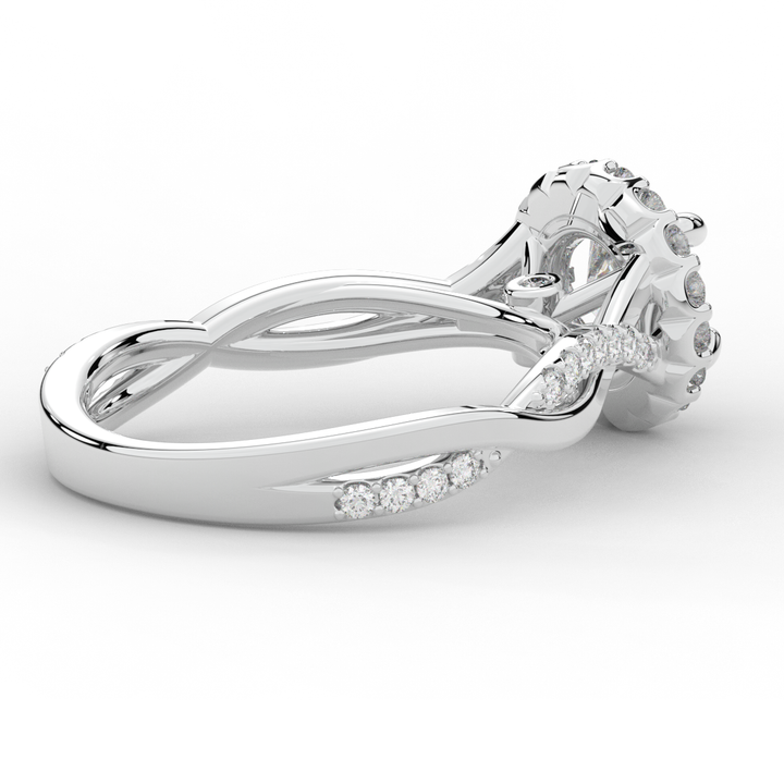 1.30CT.TW ROUND LAB DIAMOND ENGAGEMENT RING - Nazarelle