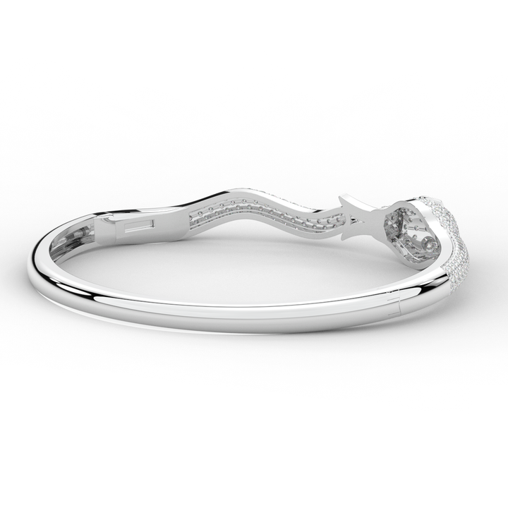2.00CT.TW ROUND AND PEAR LAB DIAMOND SNAKE BANGLE - Nazarelle