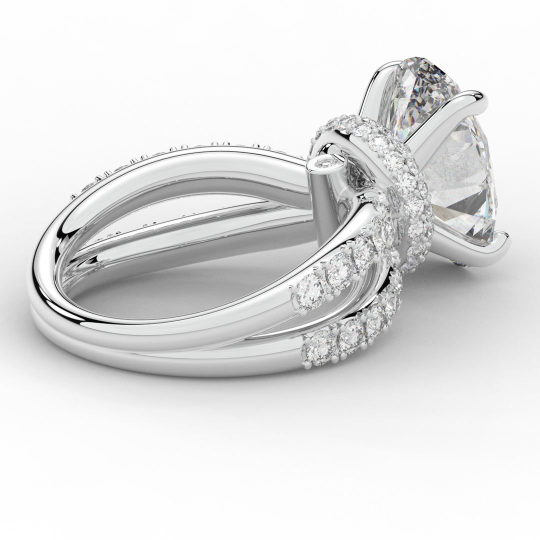 6.25CT.TW OVAL LAB DIAMOND ENGAGEMENT RING - Nazarelle