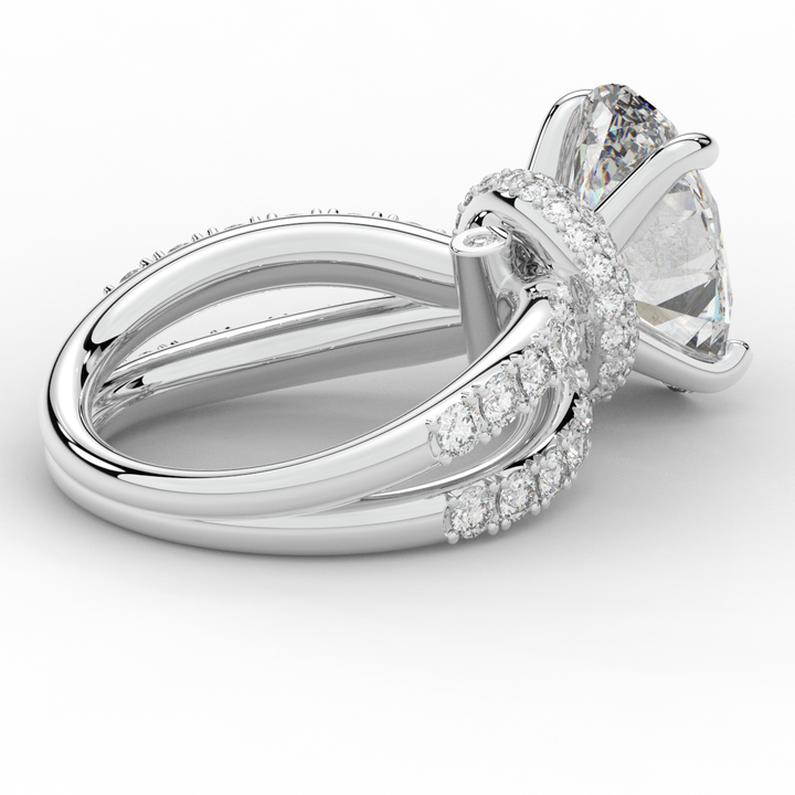 6.25CT.TW OVAL LAB DIAMOND ENGAGEMENT RING - Nazarelle