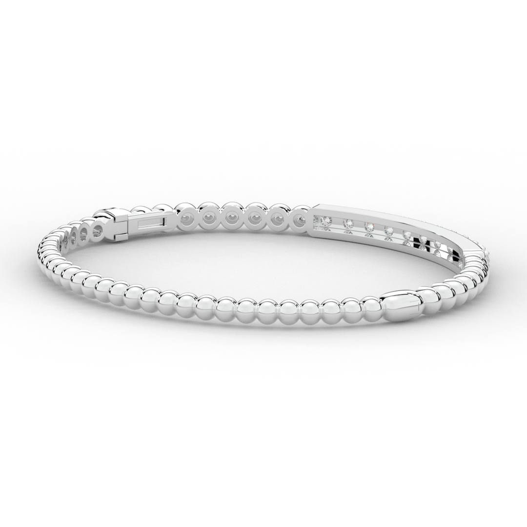 1.10CT.TW ROUND LAB DIAMOND BANGLE - Nazarelle