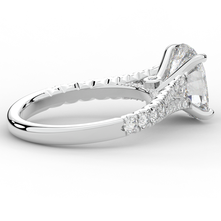 3.45CT.TW CUSHION LAB DIAMOND ENGAGEMENT RING - Nazarelle