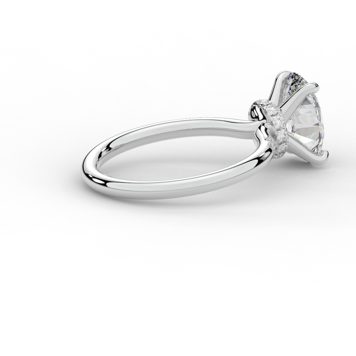 2.05CT.TW OVAL LAB DIAMOND SOLITAIRE ENGAGEMENT RING - Nazarelle
