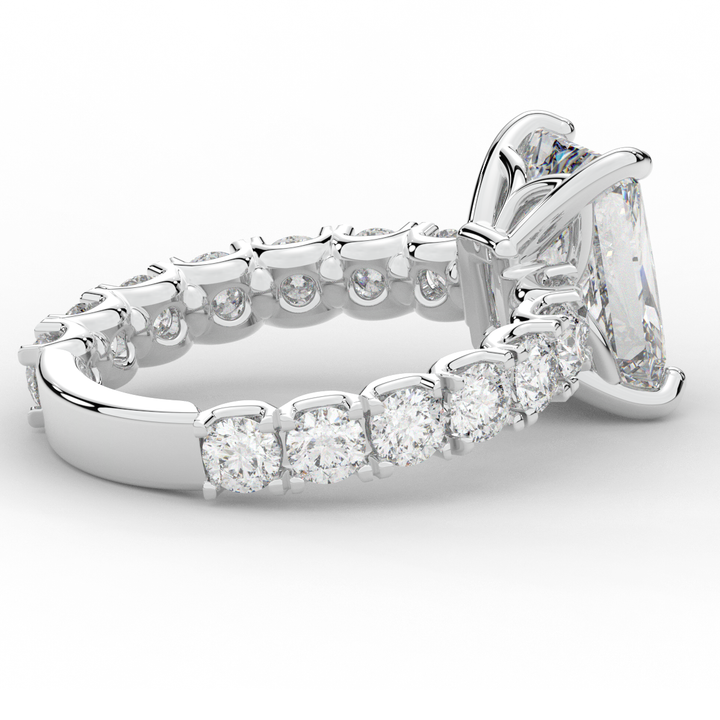 4.35CT.TW RADIANT LAB DIAMOND ENGAGEMENT RING - Nazarelle