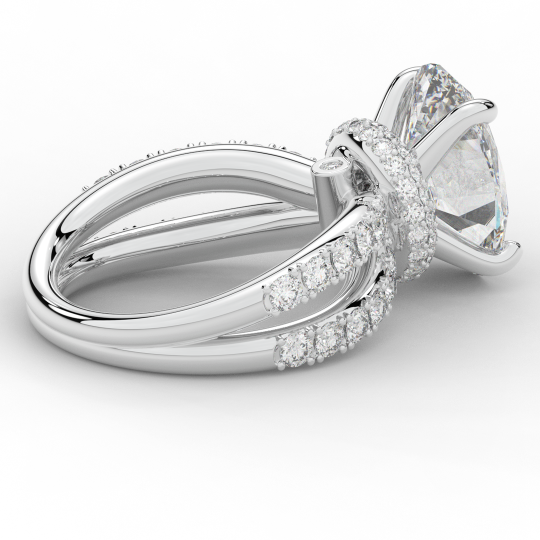 6.25CT.TW OVAL LAB DIAMOND ENGAGEMENT RING - Nazarelle