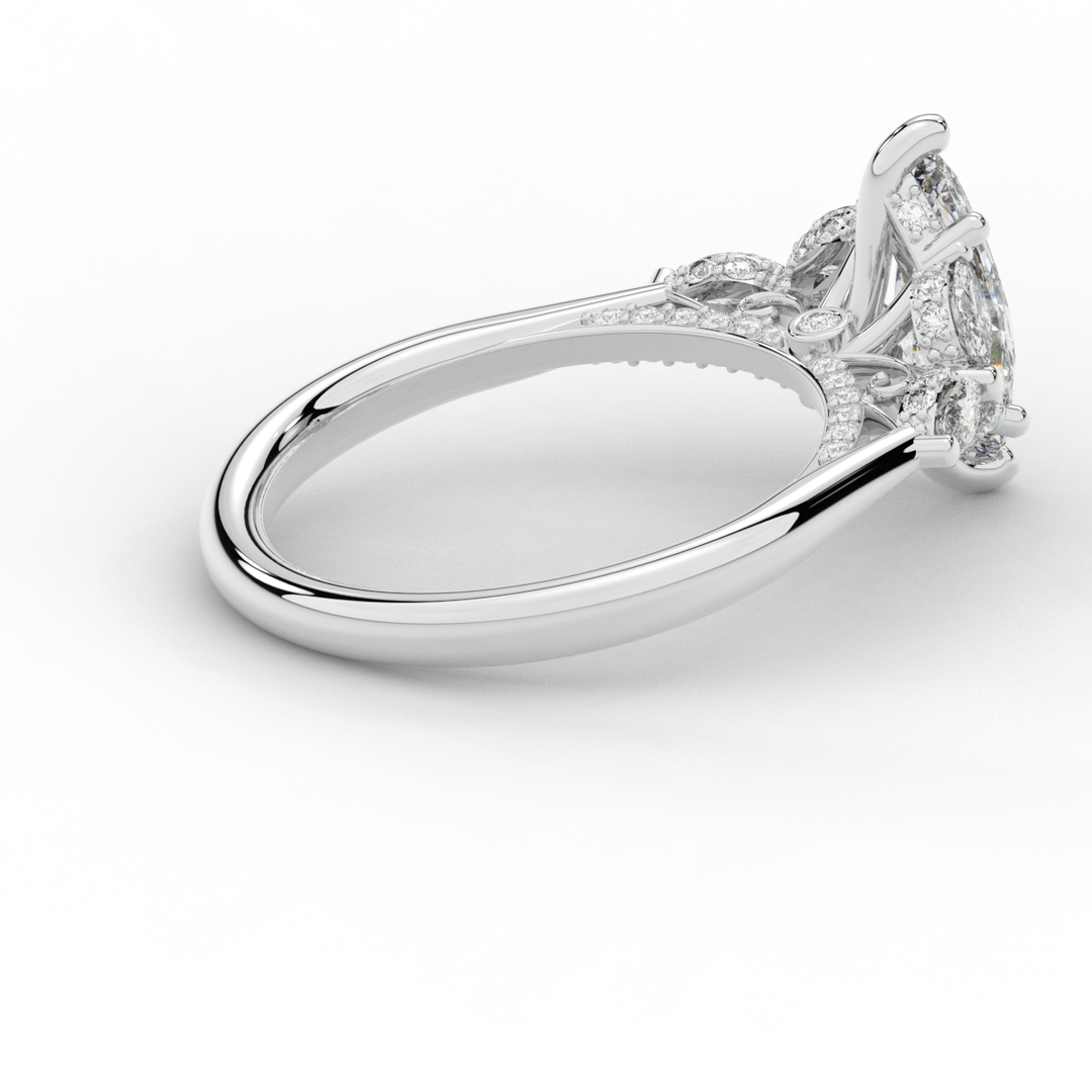 1.50CT.TW MARQUISE LAB DIAMOND ENGAGEMENT RING - Nazarelle