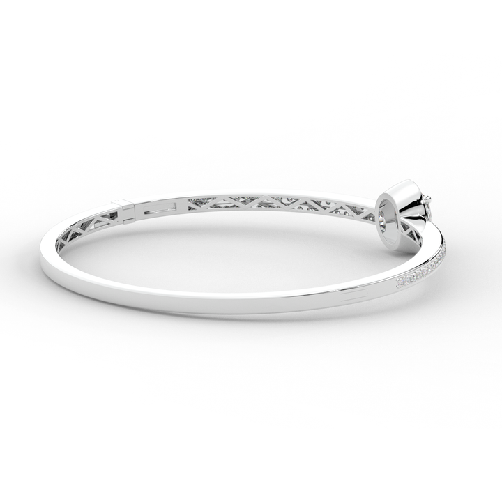 1.40CT.TW OVAL AND ROUND LAB DIAMOND BANGLE - Nazarelle